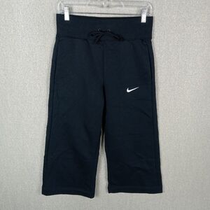 Nike Sportswear Phoenix Fleece High-Waisted Cropped Wide-Leg Sweatpants Black XS